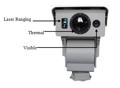 पीटीजेड सीमा सुरक्षा दोहरी थर्मल कैमरा लंबी दूरी की रात दृष्टि प्रणाली