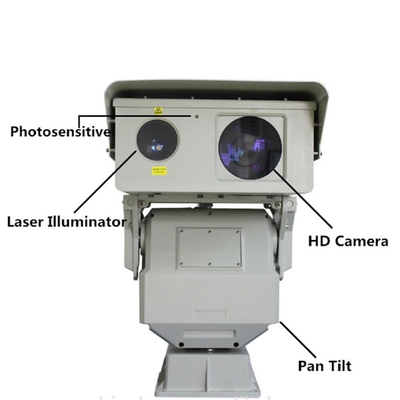 808 एनएम आईआर इल्यूमिनेटर के साथ 1 केएम सुरक्षा लंबी रेंज पीटीजेड इन्फ्रारेड लेजर कैमरा