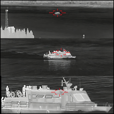 31-155mm Lens PTZ Thermal Imaging Camera IP66 for Long Range Surveillance and Security Monitoring